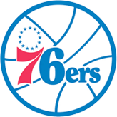 The philadelphia 76ers logo.